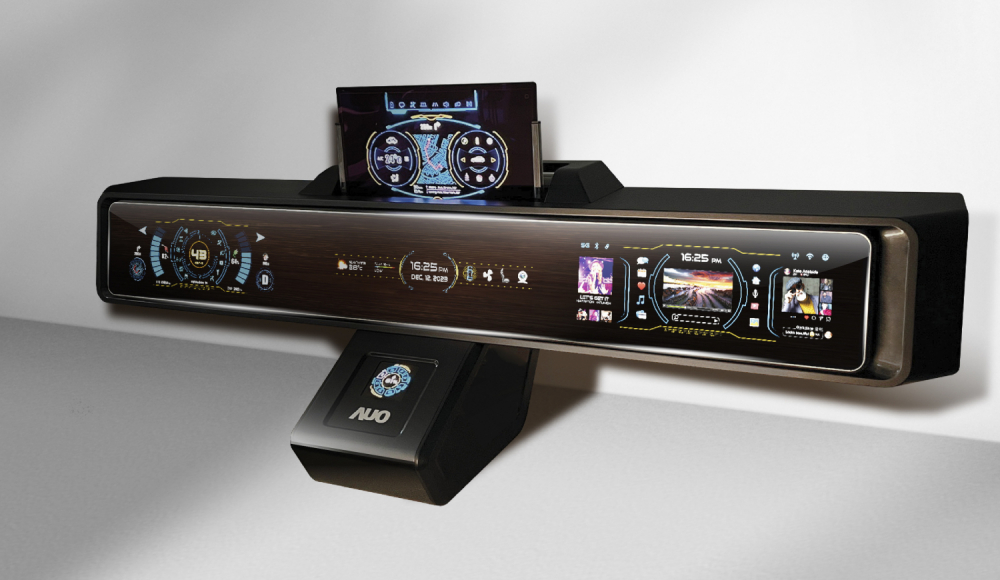 米兰·(milan)Micro LED沉浸式车舱显示方案结合 可卷式、可伸缩的Micro LED应用并可呈现不同的质感纹路，展现人性化设计